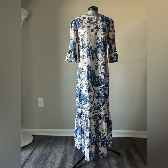 Blue & White Maxi dress - Picture 1 of 3